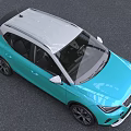Turquoise Modern SUV Featuring Stylish Front Grille LED Headlights And Alloy Wheels
