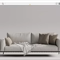 Modern double sofa 3d model