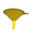 Yellow Plastic Funnel With Handle For Liquid Transfer In Home Use