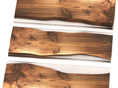 Wooden Wall Decor With Wavy Design And Natural Wood Grain Patterns For Home 3d model
