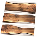 Wooden Wall Decor With Wavy Design And Natural Wood Grain Patterns For Home