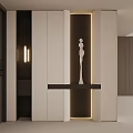 Modern Entryway Shoe Cabinet With Sleek Storage Design And LED Lighting
