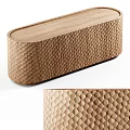 Wooden Entryway Console Cabinet With Intricate Textured Surface And Modern Design