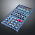 Electronic Calculator With Functional Buttons And 3d model