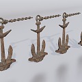 Anchor with chain 3d model