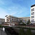 Simple Style School 3d model