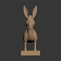 Golden Donkey Figurine Decorative Ornament Set With Base For Modern Home Decor