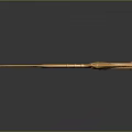 Golden Curved Weapon With Sharp Blade Ornate Hilt And Unique Design