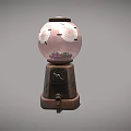 Coin Operated Gumball Machine Amusement Equipment With Transparent Globe And Colorful Candies
