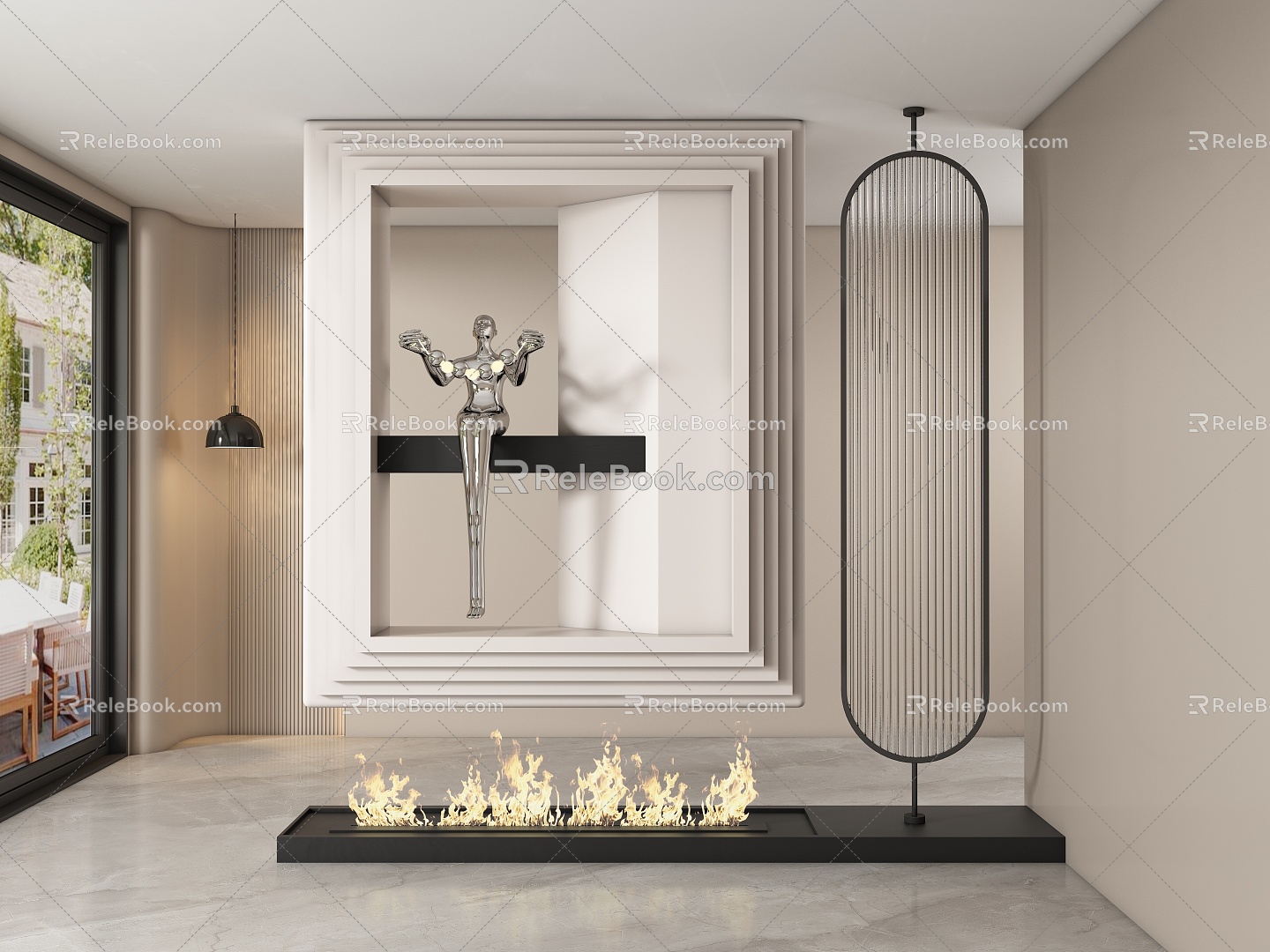 Entrance aisle partition model