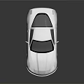 Sleek White 3D Rendered Sports Car With Dark Background And Reflection Design