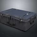 Tactical Weapon Storage Case With Gray Hard Shell And Secure Locking Straps 3d model