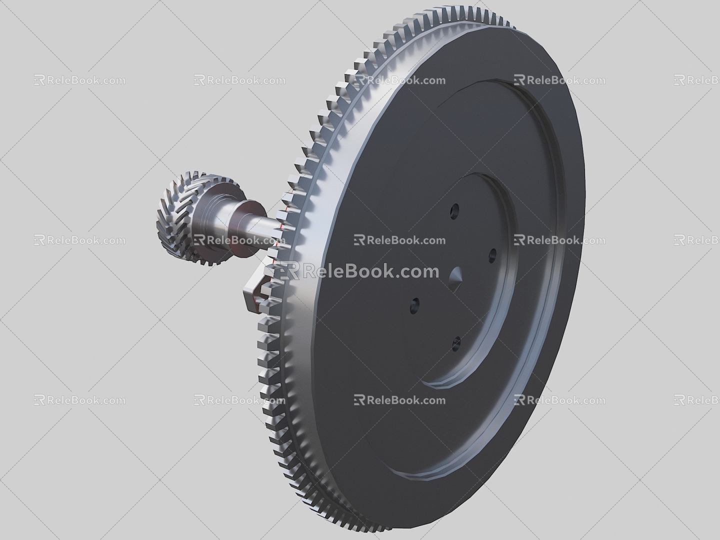 Single-plate mechanical clutch industrial equipment 3d model