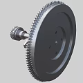 Industrial Gear Assembly With Metal Shaft And Toothed Outer Rim Structure
