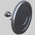 Single-plate mechanical clutch industrial equipment 3d model