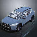 Light Blue Modern SUV With Sleek Exterior Design Alloy Wheels And Aerodynamic Shape