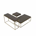 Modern Dining Table Collection With Wooden Tabletop And Metal Frame Design