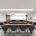 Modern Classroom Multimedia Classroom Electronic Classroom 3d model