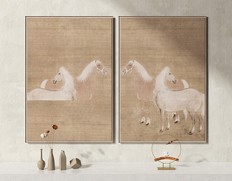 New Chinese Animal Painting Zen Decorative Painting 3d model