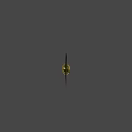 Blue Sword With Golden Decorative Hilt And Dark Sharp Blade Design
