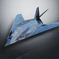 Advanced Stealth Fighter Jet With Blue Camouflage Aerodynamic Design And Delta Wings