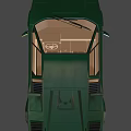 Green Lamborghini Sports Car Classic Design Scissor Doors Streamlined Body Gold Wheels