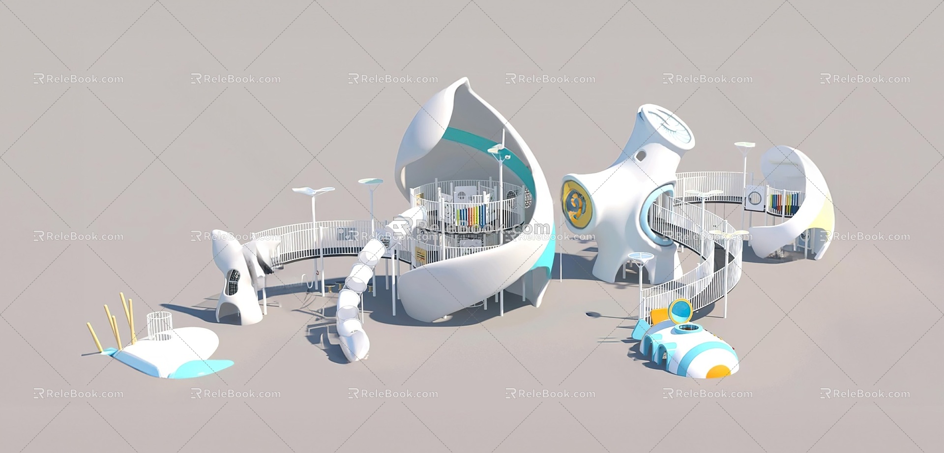 Simple children's playground children's slide combination children's play facilities children's outdoor entertainment facilities children's equipment children's outdoor play facilities 3d model