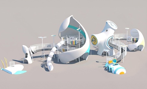 Simple children's playground children'slide combination children's play facilities children's outdoor entertainment facilities children's equipment children's outdoor play facilities 3d model