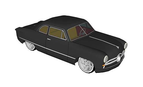 Semi-vintage car 3d model