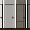 Modern swing door Minimal single door 3d model