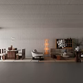 Contemporary Soft Upholstered Sofa And Coffee Table Set For Spacious Minimalist Concrete Living Room