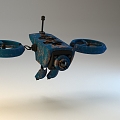 science fiction flying machine 3d model