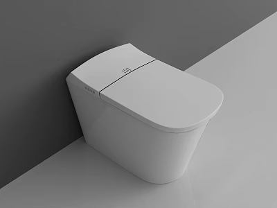 Modern White Toilet Design With Sleek Surface And Clean Lines In Bathroom 3d model