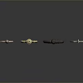 Various Styles Of Household Keys With Vintage Modern Designs And Round Pendant