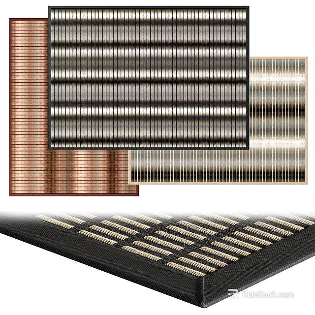 Square Rugs Showcasing Striped Patterns And Various Colors For Modern Home Decor 3d model 