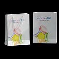 Macaron Themed Shopping Bags In White Paper With Colorful Macaron Patterns