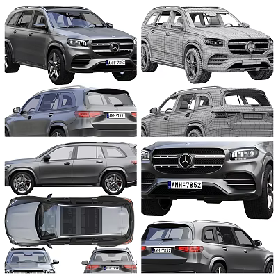 Mercedes Benz SUV Showcased From Multiple Angles 3d model