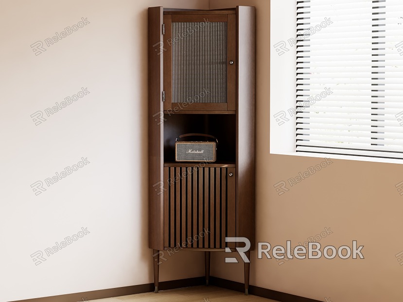 Antique Locker Corner Cabinet model