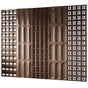 Modern partition wall panel 3d model