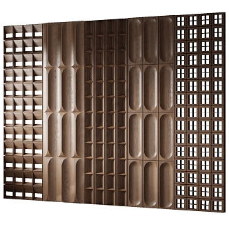 Modern partition wall panel 3d model