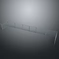 Transparent Multiple Panel Partition Screen With Acrylic Panels For Space Dividing