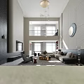 Modern Minimalist Duplex Living Room Fabric Sofa And Luxury Coffee Table Combination For Home Decoration