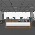 Modern Public Office Space Interior Design With Open Layout Desks Chairs And Windows