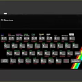 Sleek Modern Computer Keyboard With Colorful Rainbow Light Strip And Backlit Keys 3d model