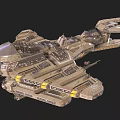Futuristic Sci Fi Spaceship 3D Model With Metallic Structure And Detailed Design