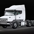 White Heavy Duty Utility Truck With Modern Cab Design And Large Cargo Wheels