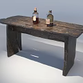 Medical Devices Glass Bottles With Cork Stoppers And Tags On Wooden Table