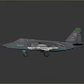 Gray Military Aircraft Model With Red Star Emblems And Multiple Missiles On Wings Detailed Design