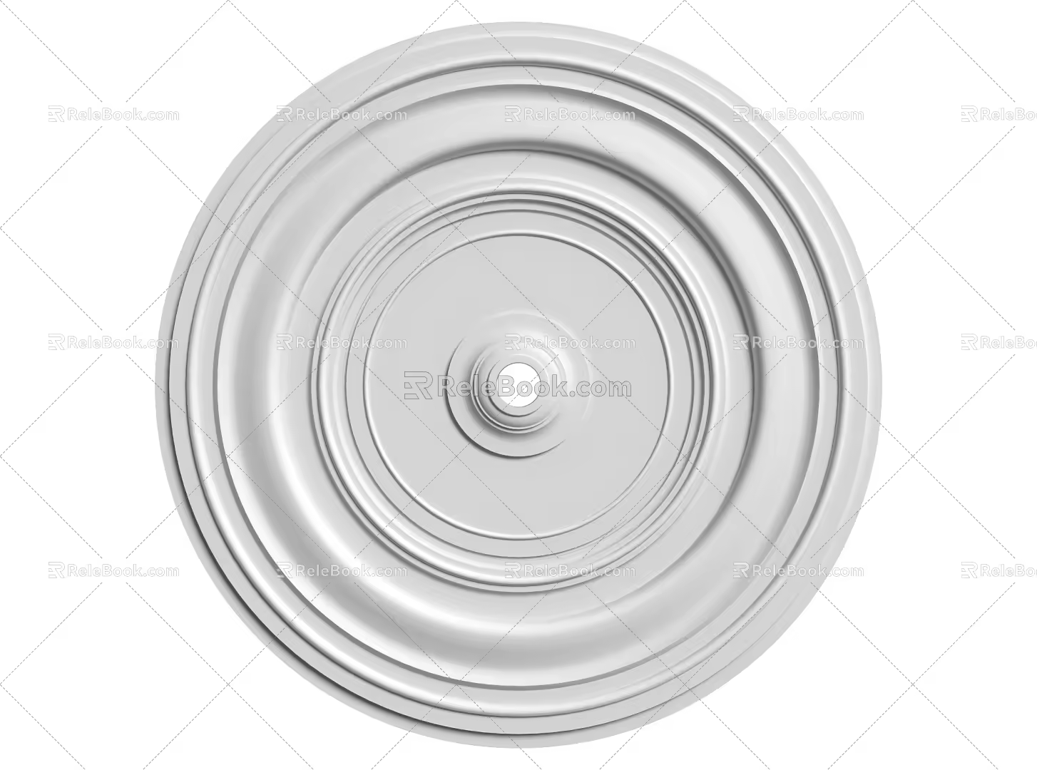 European-style lamp panel gypsum component carved 3d model