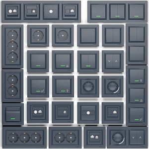 Modern switch socket combination switch panel 3d model